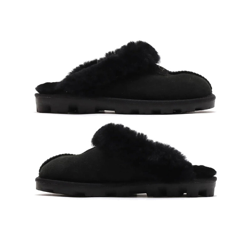 25FW 코케트 퍼 뮬 슬리퍼 블랙 5125 BLK - Ugg