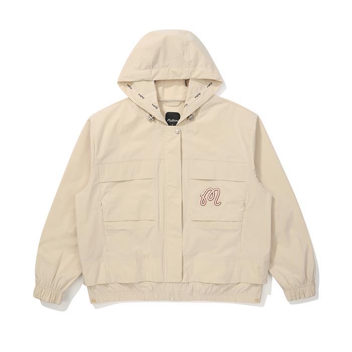 [밀라코/국내발송] 말본골프 아웃포켓 캐주얼 후드 자켓 LIGHT BEIGE M5322PJK15BGL - Malbon