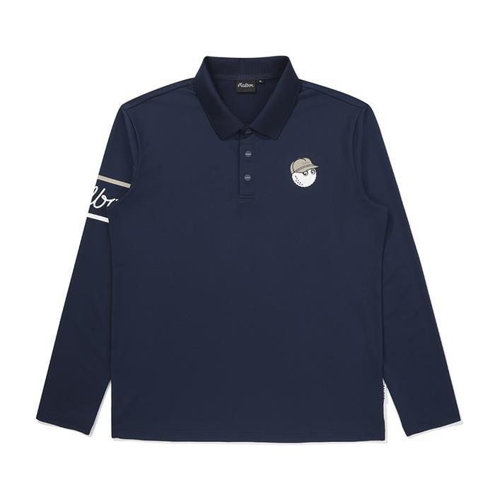 [밀라코/국내발송] 말본골프 기능성 소재 긴팔 폴로 티셔츠 NAVY M5321PTL03NVY - Malbon