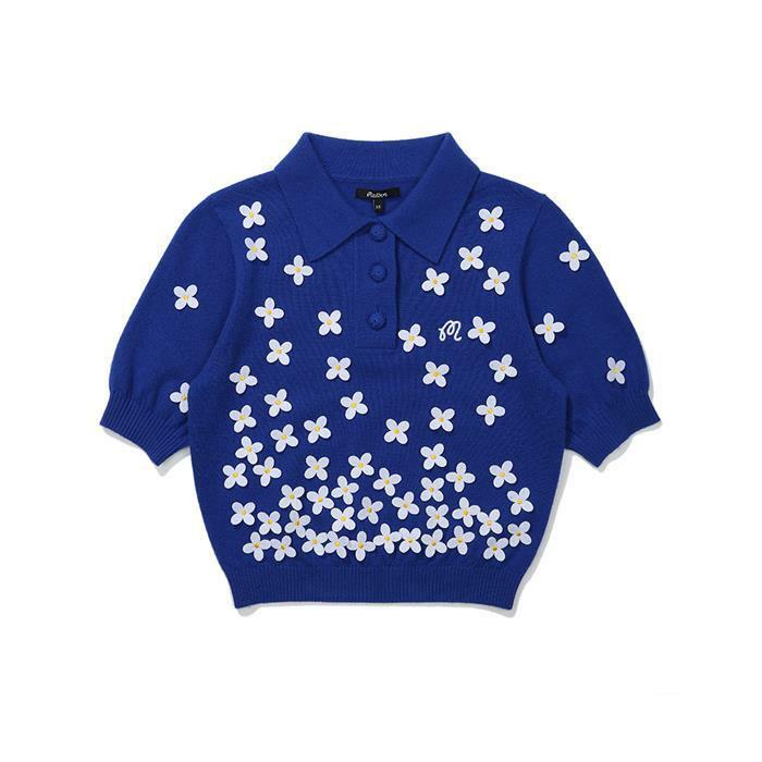 [밀라코/국내발송] 말본골프 릴리 폴로 니트 BLUE M5112LKT33BLU - Malbon