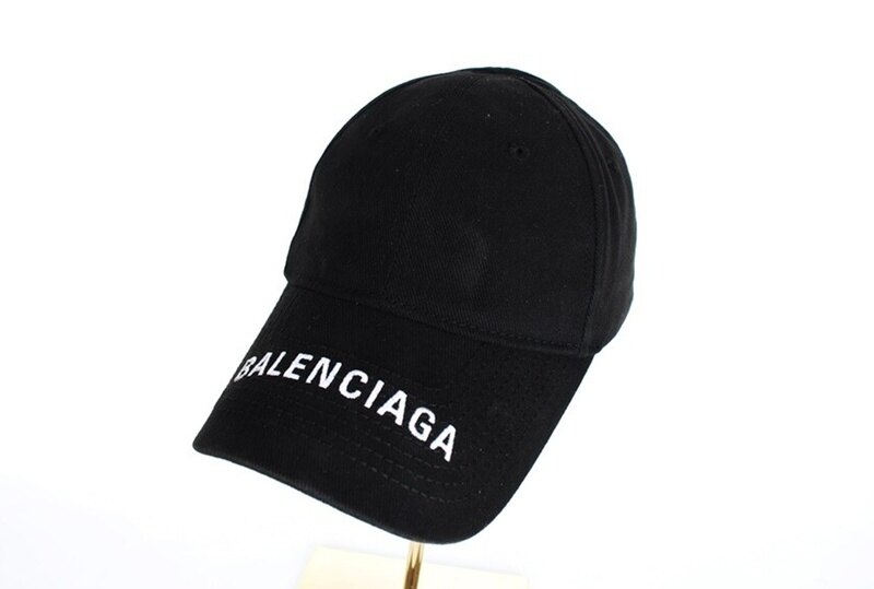  발렌시아가 자수로고 볼캡 블랙 L(59) - Balenciaga