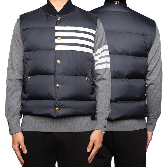 톰브라운 25FW 사선 다운 패딩 베스트 MVD017X 05411 415 - Thom Browne
