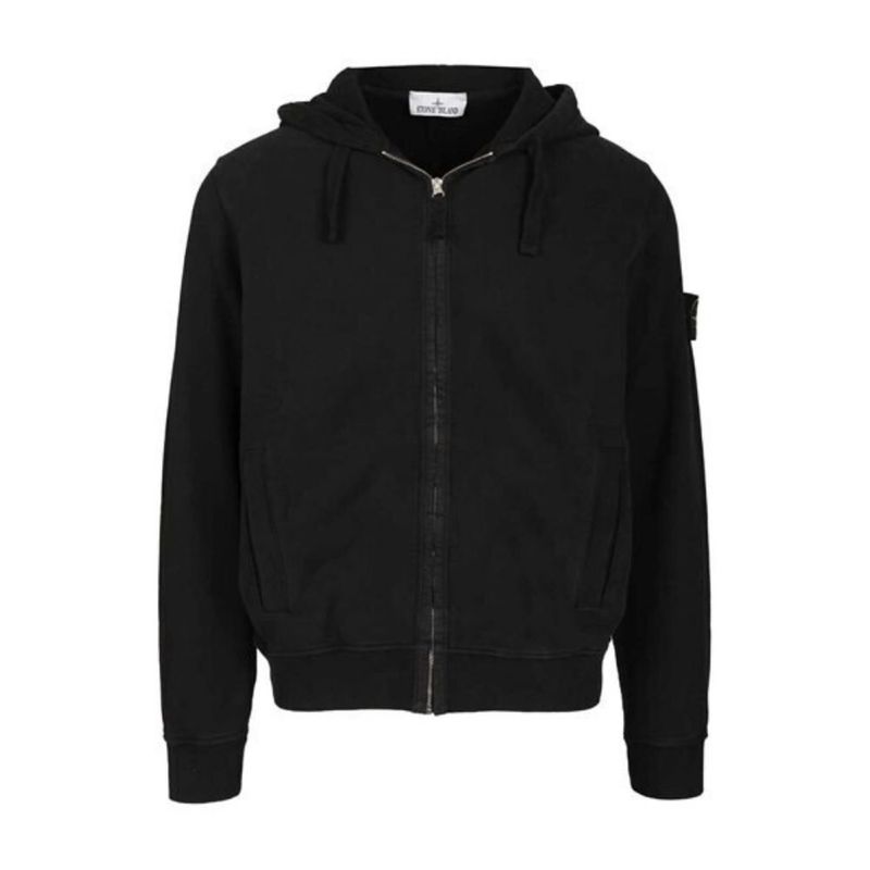 25FW 스톤아일랜드 기모 후드 집업 자켓 블랙 K2S15 6100067 S0A20 V0029 - Stone Island