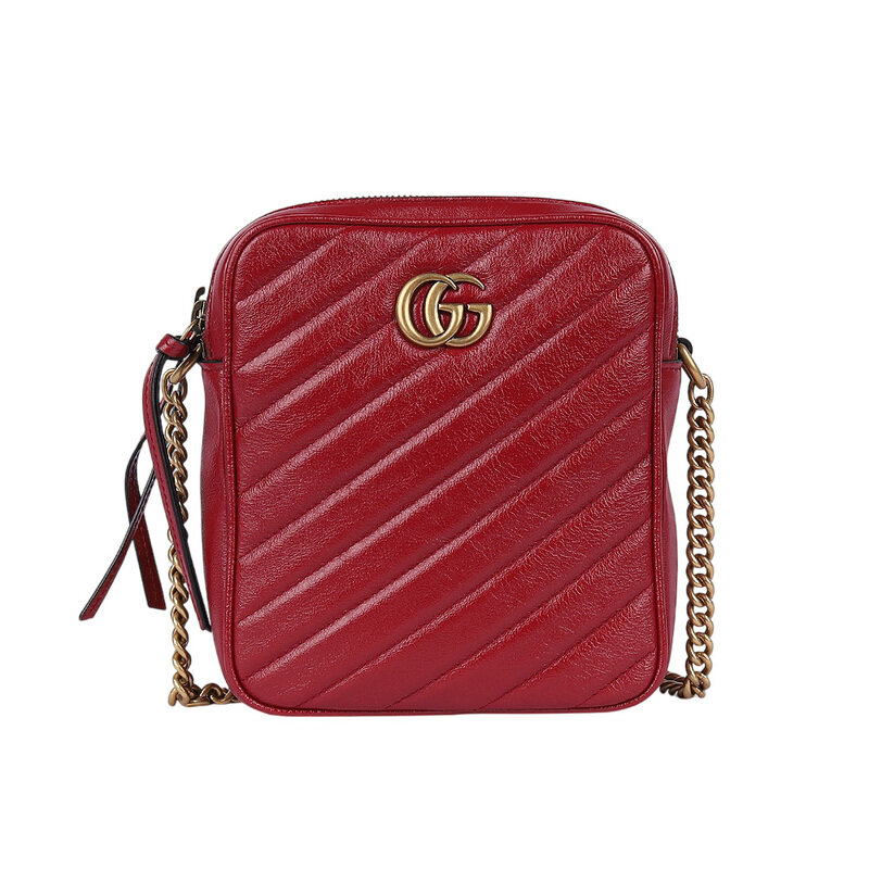 구찌 GG 마몬트 미니 크로스백 레드 550155 0OLFT 6438 - Gucci