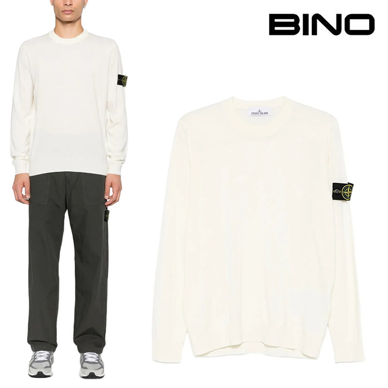 스톤 아일랜드 남성 니트 25FW 스톤아일랜드 크루넥 패치 스웨터 K2S155100071S00C4 - Stone Island