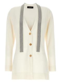 23FW 파비아나 필리피   여성 울 가디건 MAD223F332H72825 White BPG 썸네일 1