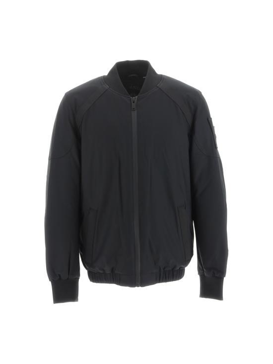 23FW 무스너클   남성 로고 패치 디테일 봄버 자켓 M13MB005 000 292 black  BPG - Moose Knuckles