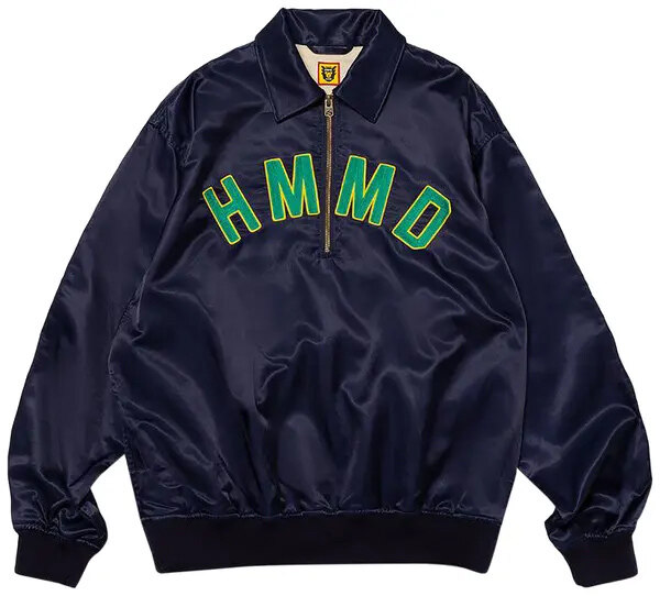 휴먼메이드   남성 하프집 풀오버 네이비 HM27SH007 BPG - Human Made
