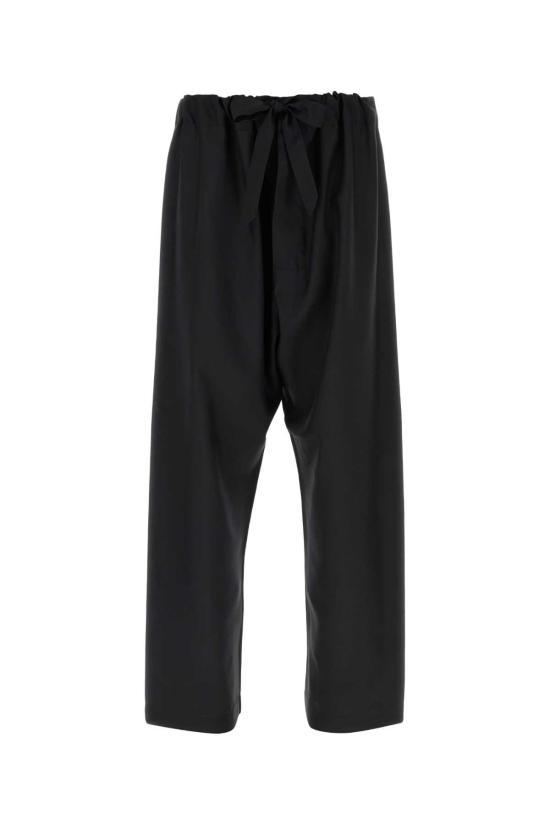 24SS 마르지엘라   남성 백 스티치 블랙 실크 파자마 팬츠 SI1KA0003S60345 900 Black BPG - Maison Margiela