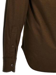 24SS 톰포드   남성 실크 블렌드 긴팔 셔츠 JBL001JMS001S23KB386 Brown BPG 썸네일 4