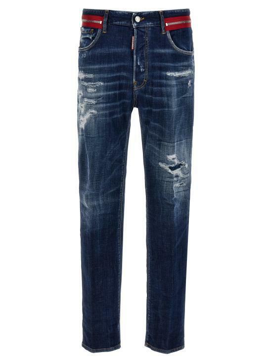 24SS 디스퀘어드2   남성 블루 데미지 데님 진 S71LB1349S30342470 BPG - Dsquared2