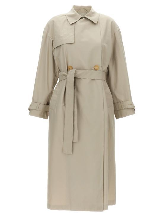 25SS 막스마라 더 큐브   여성 스트렌치 트렌치 코트 2519021064600002 Gray BPG - Max Mara