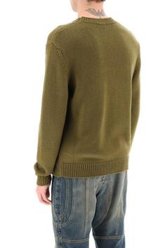 23SS 발망   남성 인타르시아 니트 로고 스웨터 AH1KD000KC88 KHAKI BPG 썸네일 3