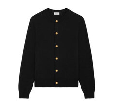 25SS 셀린느   로고 버튼 스코티쉬 캐시미어 가디건 RV08M264W 38NO BLACK BPG 썸네일 1