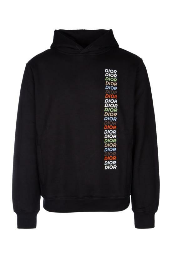 24SS 크리스챤디올   남성 멀티 로고 후드 티셔츠 413J646A0531 985 BLACK BPG - Christian Dior