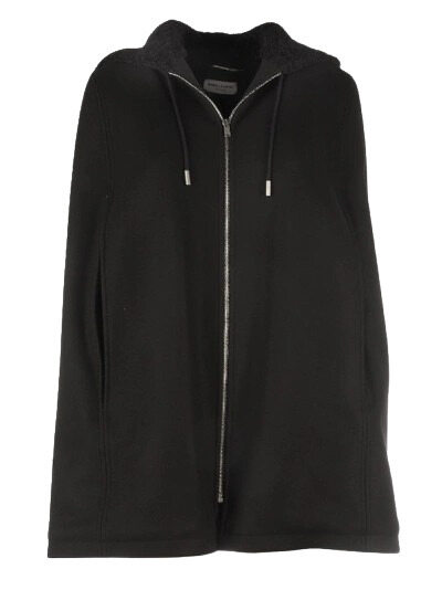 생로랑  여성 버진 울 후드 자켓 576500 Y968V 1000 BPG - Saint Laurent