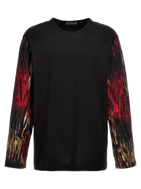 23FW 와이쓰리   남성 콘트라스트 슬리브 티셔츠 HJT73081RED3 Black BPG - Y3