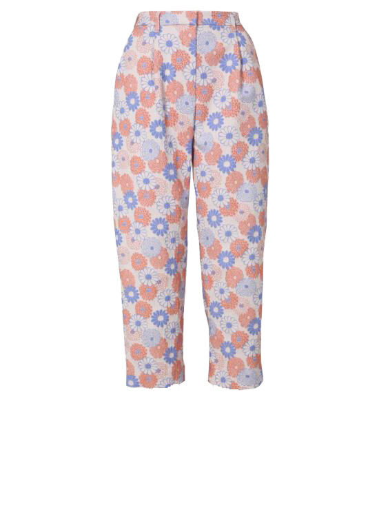 20SS 겐조   여성 플라워 크롭 팬츠 FA52PA003 5J234 PINK BPG - Kenzo