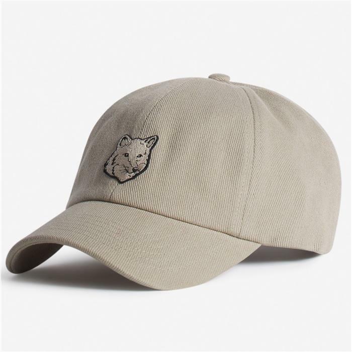 25FW 메종키츠네 폭스헤드 캡 MM06104WW0096 CONCRETE BEIGE - Maison Kitsune