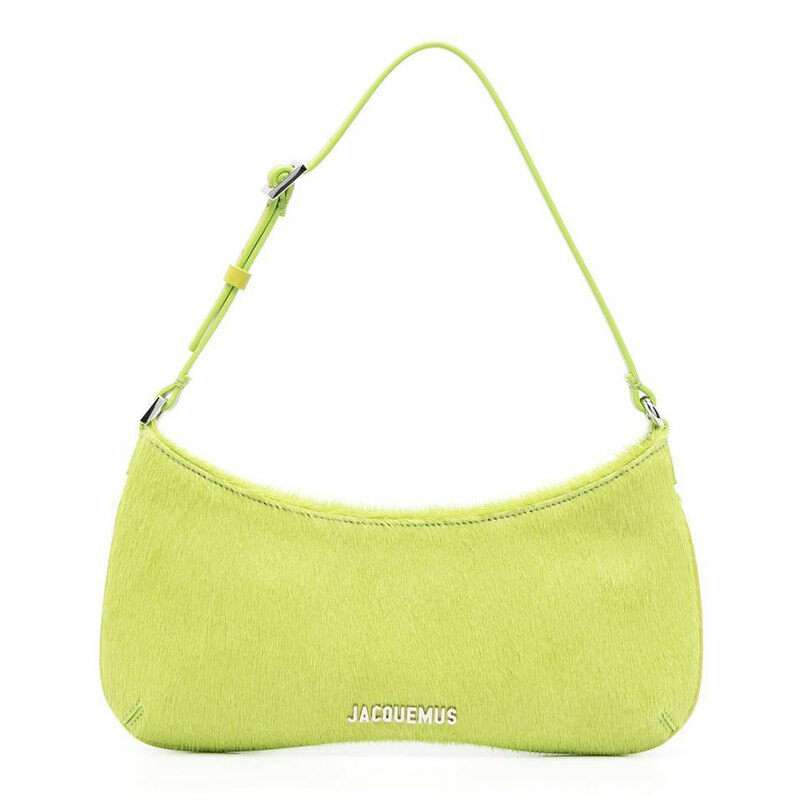 23SS 자크뮈스   르 비쥬 포니 헤어 숄더백 네온그린 231BA056 3112 540 STK - Jacquemus