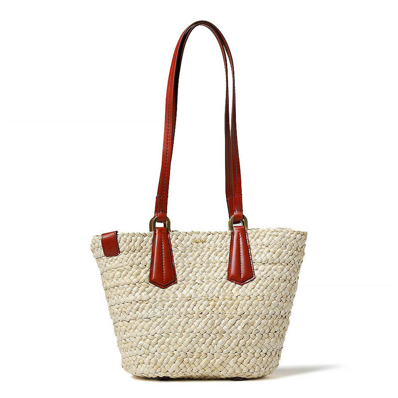 막스마라   파니에M 스트로우 숄더백 브라운 2345110238600 PANIERM 001 STK - Max Mara