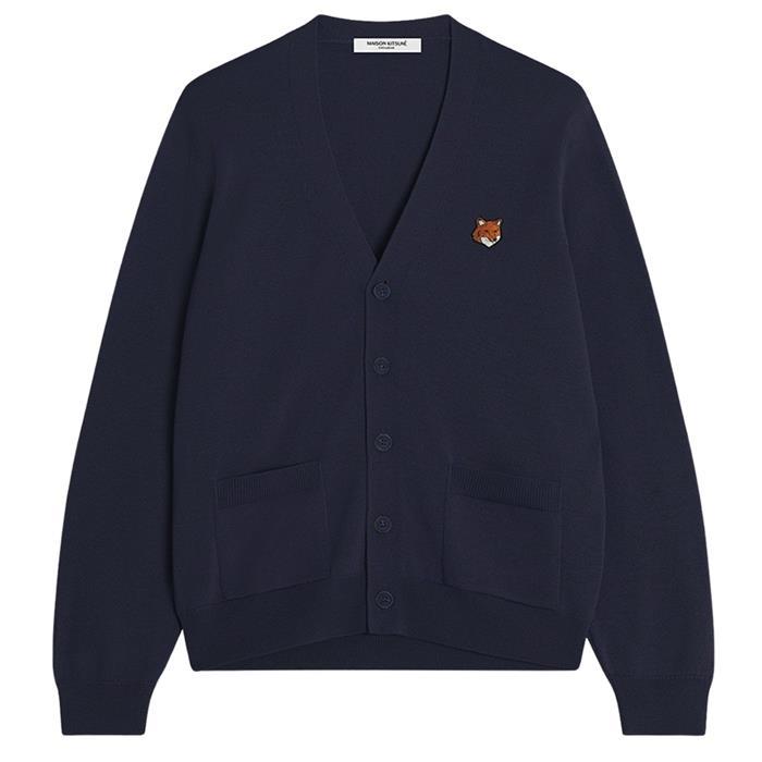 메종키츠네 폭스 헤드 메리노 게률러 가디건 PM00501KT1181-0413 - Maison Kitsune