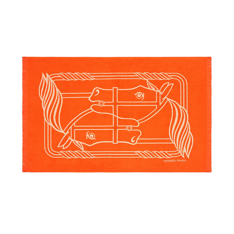 에르메스 Yachting Tatoo Quadrige 비치 타월 스몰모델 H103949M 01 - Hermes