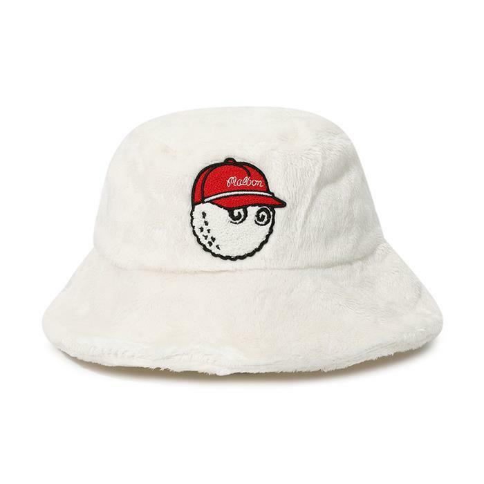 [밀라코/발송] 말본골프 여성 로고 와펜 벙거지 WHITE M3442PCP82WHT - Malbon