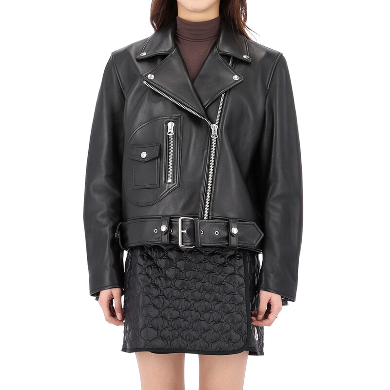 국내배송 아크네 44사이즈 럭키찬스 레더 바이커 자켓 A70066 900 - Acne Studios