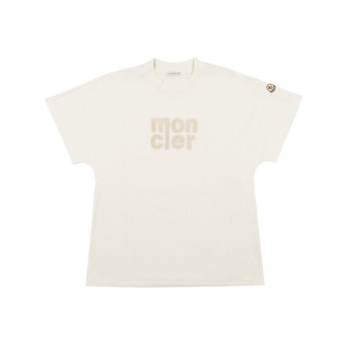[로로모다] 몽클레어 테디 로고 코튼 여성 반팔티셔츠 / 8C00028-89AUO-036 - Moncler