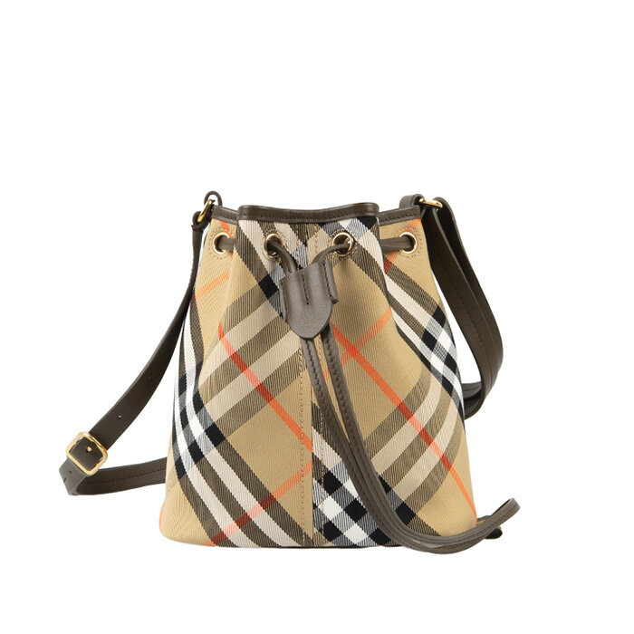 [로로모다] 버버리 드로스트링 체크 여성 버킷백 / 8093804 - Burberry