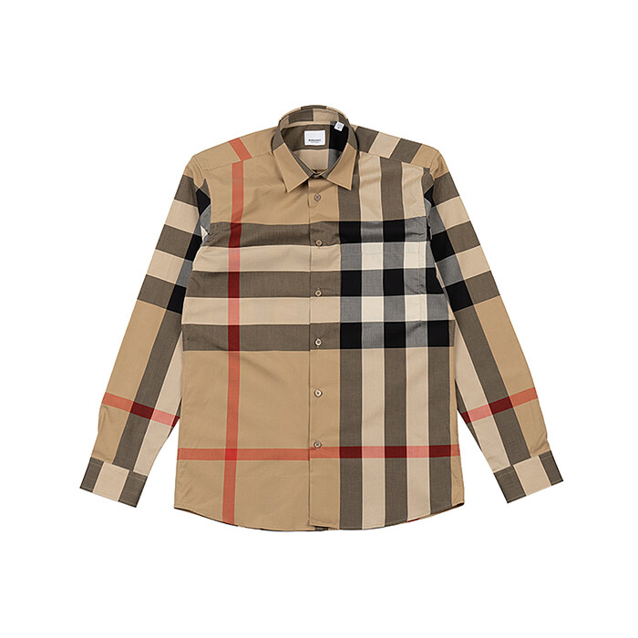[로로모다] 버버리 체크 코튼 남성 셔츠 / 8071445 - Burberry