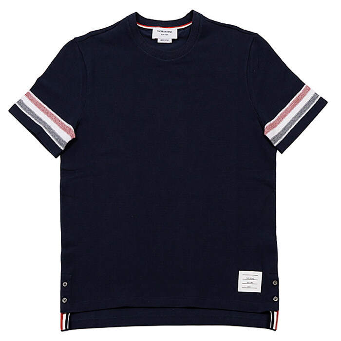[로로모다] 톰브라운 텍스쳐 코튼 반팔티셔츠 / MJS204A-J0046-415 - Thom Browne