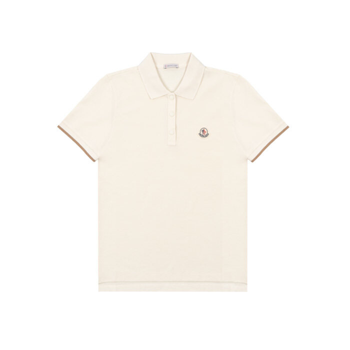 [로로모다] 몽클레어 로고 패치 여성 카라 반팔티 / 8A00001-84720-034 - Moncler