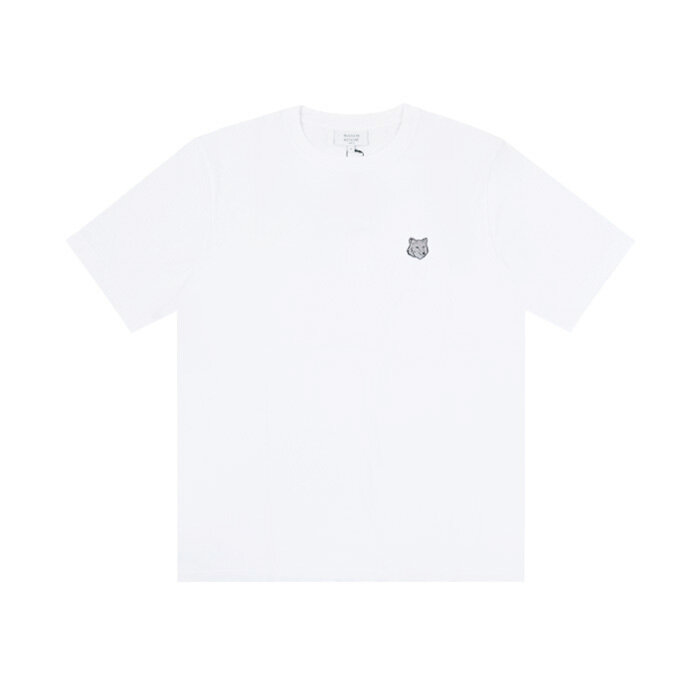 [로로모다] 메종키츠네 볼드 폭스 헤드 패치 남성 반팔티 / MM00108KJ0118-P100 - Maison Kitsune