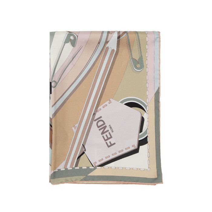 [로로모다] 펜디 패턴 디자인 소프트 실크 여성 스카프 / FXT091-AUM9-F0VG2 - Fendi
