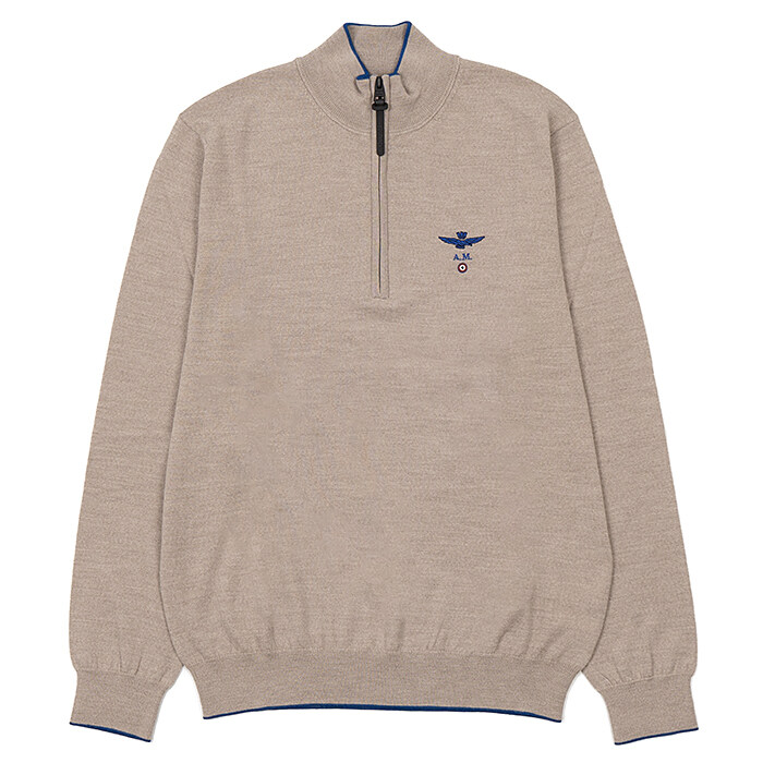 [로로모다] 에어로노티카 밀리터리 하프집업 울 남성 니트 / MA1343L415-17227 - Aeronautica Militare