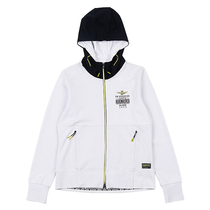 [로로모다] 에어로노티카 밀리터리 로고 여성 후드집업 / FE1657DF421-73062 - Aeronautica Militare