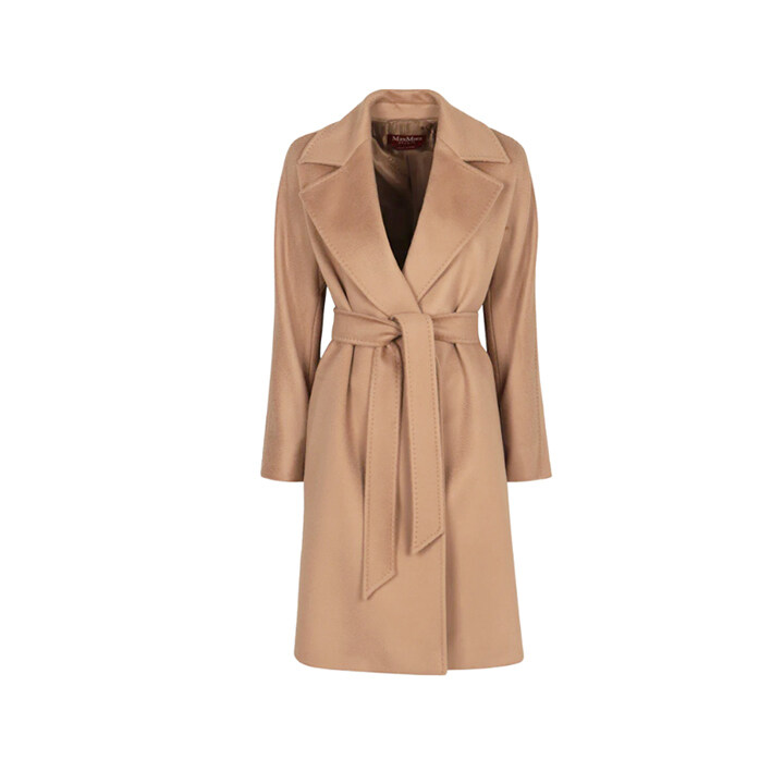 막스마라 25FW DRAVENNA 벨티드 울 코트 카멜 2526016152 006 - Max Mara