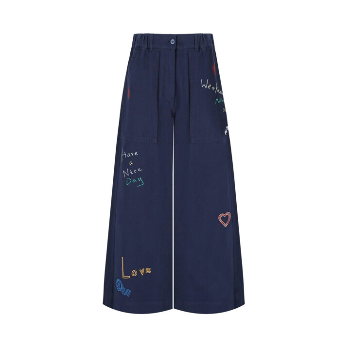 막스마라 25FW LOTUS 로고 팬츠 울트라마린 2525136011 002 - Max Mara
