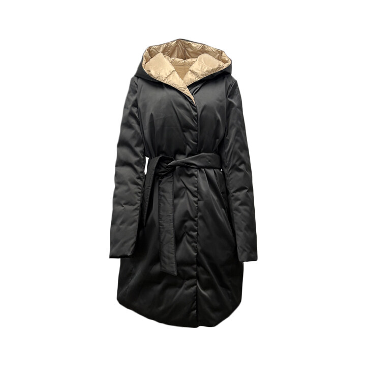 막스마라 25FW UGGIOSO 리버시블 로브 다운 자켓 블랙베이지 2525496112 002 - Max Mara