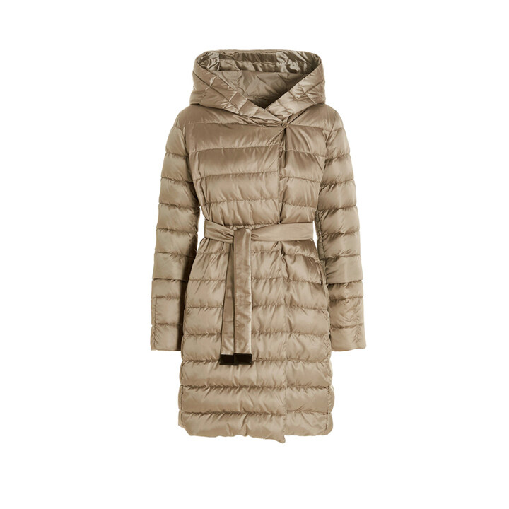 막스마라 25FW NOVEF 리버시블 후드 벨티드 패딩자켓 베이지 2529496055 070 - Max Mara