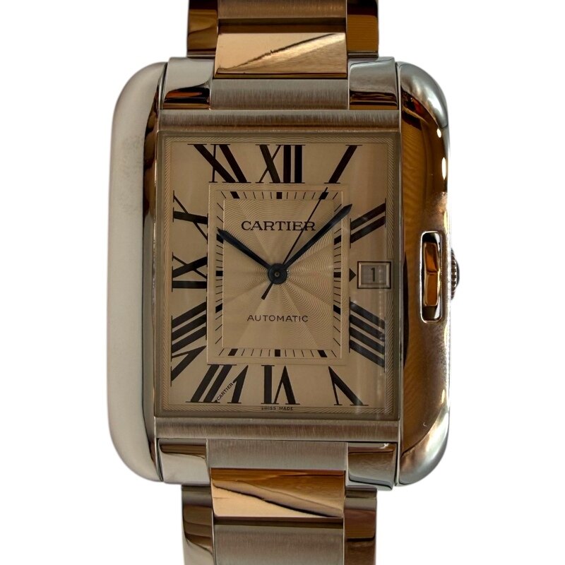 까르띠에 탱크 앙글레즈 18K 핑크골드 콤비 XL 3507 공용 시계 - Cartier