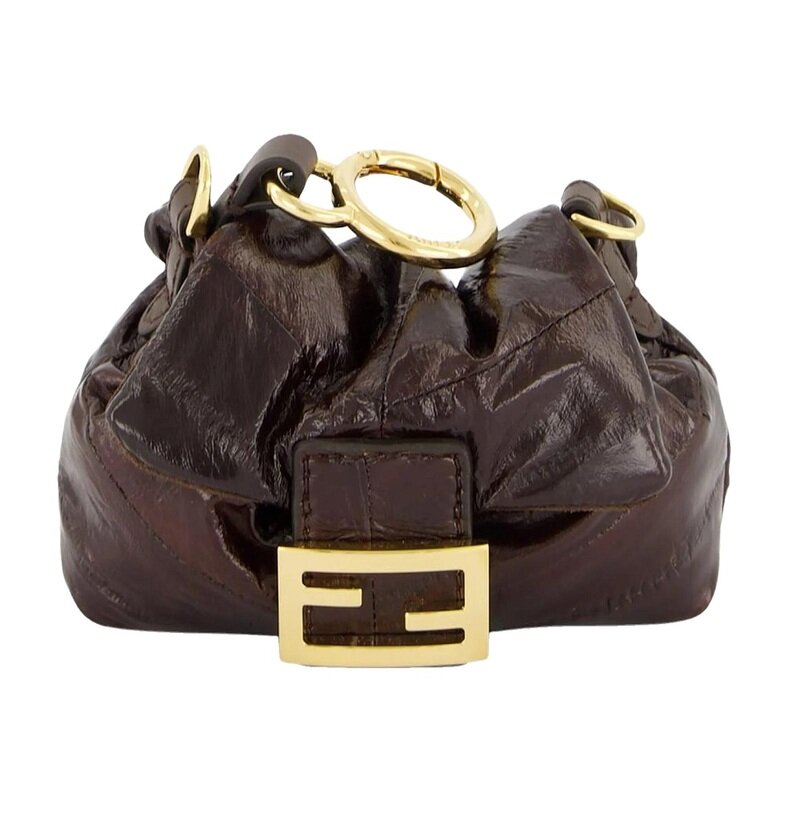 25FW 펜디 파인 레더 맘마 바게트 나노 백 브라운 7AS420AV5BF18H6 - Fendi