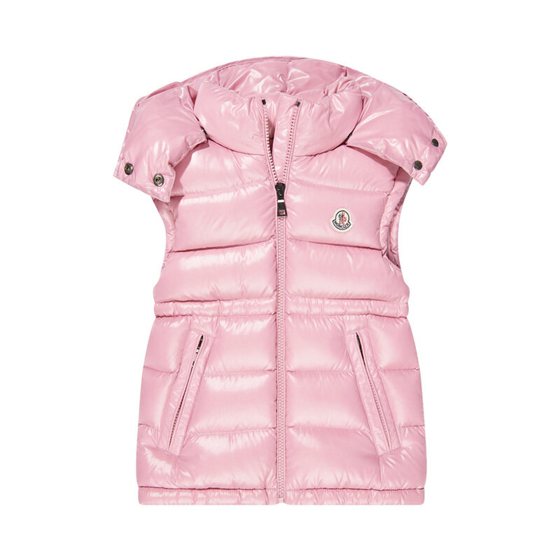 24FW 키즈 여성 ANIA 로고 패치 패딩자켓 핑크 1A000 81 68950 523 - Moncler