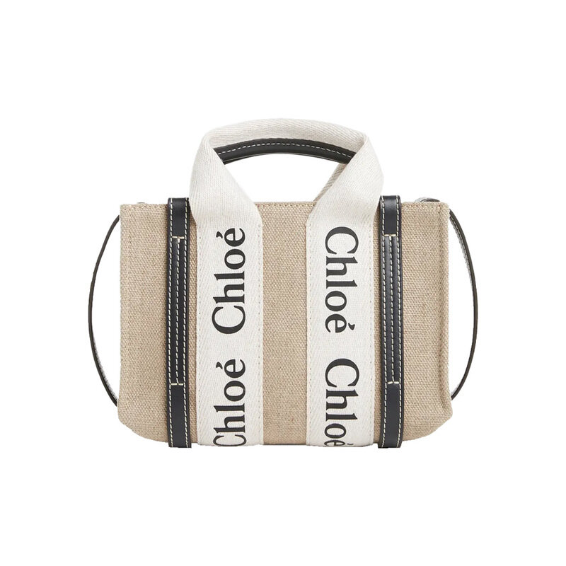 26SS 우디 미니 토트백 네추럴 CHC22AP237I26 91J - Chloe