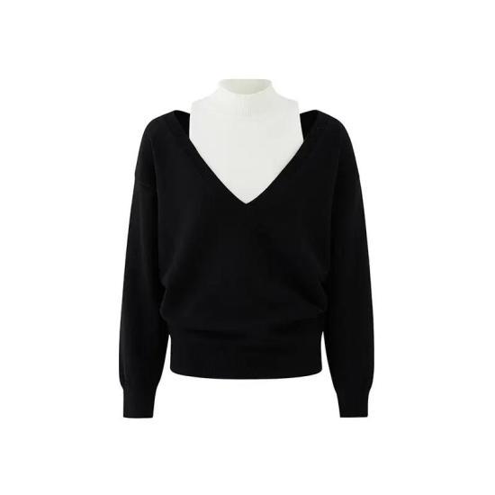 25FW 베이스레인지 스웨터 PUSOVRCWI25 BLACK DOM - Baserange