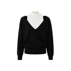 25FW 베이스레인지 스웨터 PUSOVRCWI25 BLACK DOM 썸네일 1