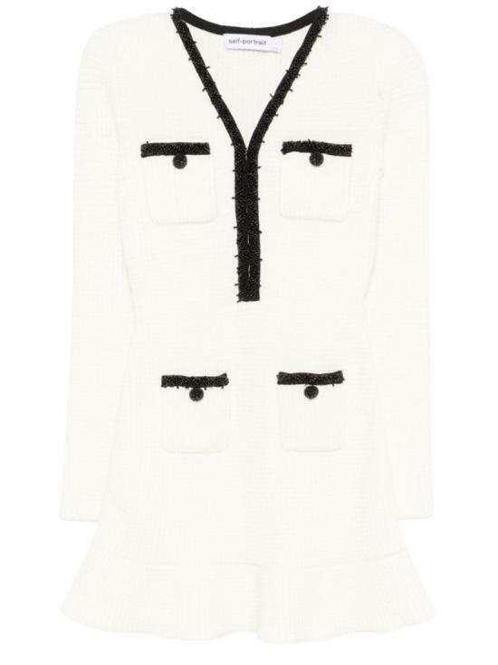 25SS 셀프 포트레이트 숏 원피스 RS25087SWHITE DOM - Self Portrait