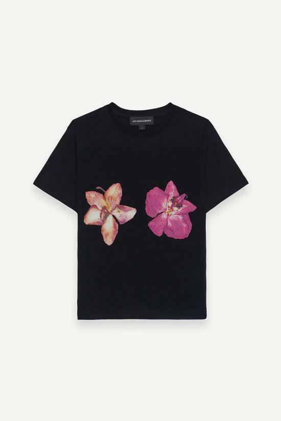 25FW 레벤자민 반팔 티셔츠 LEBW252PRTS020BK BLACK DOM - Les Benjamins